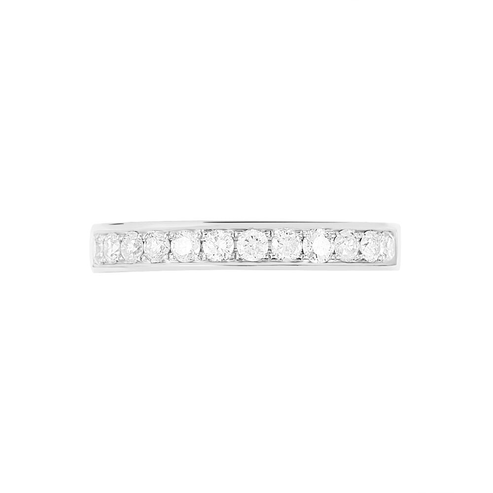 Alliance Dionysa Or Blanc Diamant - Alliances avec pierres Femme | Marc Orian