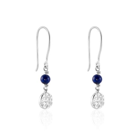 Boucles D'oreilles Pendantes Argent Kutrun Lapis Lazuli - Pendantes Femme | Marc Orian