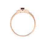 Bague Diapre Or Rose Rhodolite Oxyde De Zirconium - Bagues avec pierre Femme | Marc Orian