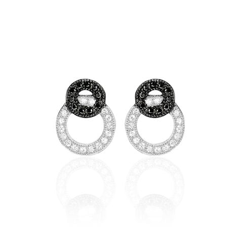 Boucles D'oreilles Puces Diana Argent Blanc Oxyde De Zirconium - Puces Femme | Marc Orian