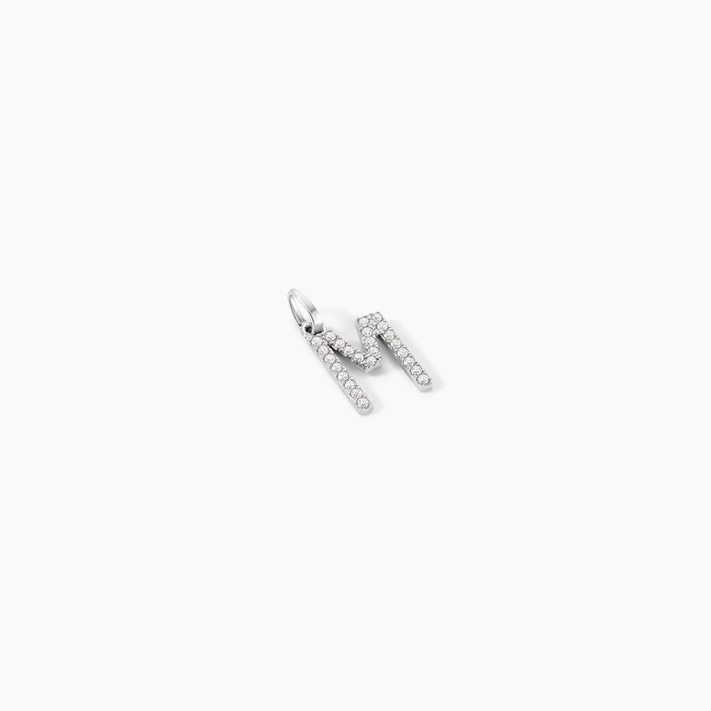 Pendentif Klementine Or Blanc Oxyde De Zirconium - Pendentifs Femme | Marc Orian