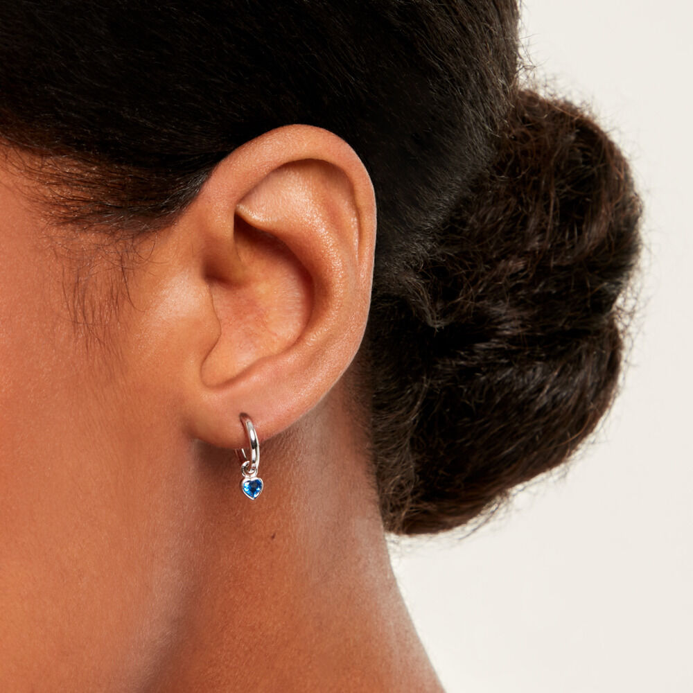 Cr&eacute;oles Querida Argent Blanc Oxyde De Zirconium - Boucles d'oreilles pampille Femme | Marc Orian