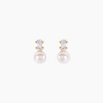 Boucles D'oreilles Pendantes Taima Or Jaune Perle De Culture - Pendantes Femme | Marc Orian