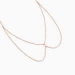 Collier Navette Argent Rose Oxyde De Zirconium - Colliers avec pierres Femme | Marc Orian