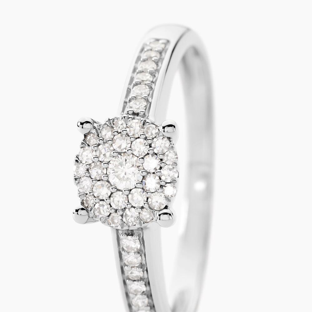 Bague Serena Or Blanc Diamant - Solitaires Femme | Marc Orian