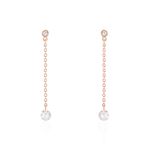 Boucles D'oreilles Pendantes Constantin Argent Rose Oxyde De Zirconium - Pendantes Femme | Marc Orian