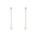 Boucles D'oreilles Pendantes Constantin Argent Rose Oxyde De Zirconium - Pendantes Femme | Marc Orian