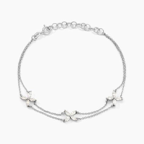Bracelet Jacquine Argent Blanc Oxyde De Zirconium - Bracelets chaînes Femme | Marc Orian
