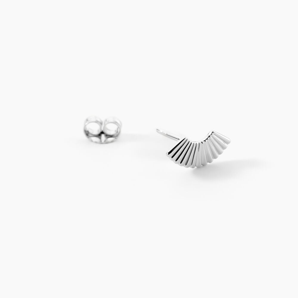 Boucles D'Oreilles Puces Cornelie Argent Blanc - Puces Femme | Marc Orian