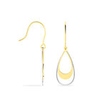 Boucles D'oreilles Pendantes Anila Gouttes Or Bicolore - Pendantes Femme | Marc Orian