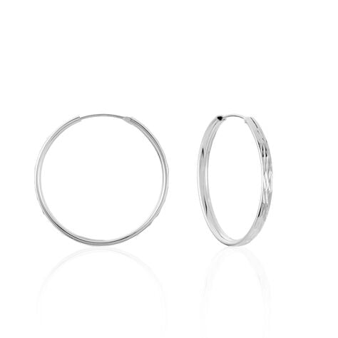 Créoles Argent Blanc Najiha - Créoles Femme | Marc Orian