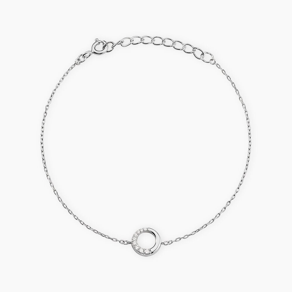 Bracelet Katrina Argent Blanc Oxyde De Zirconium - Bracelets fantaisie Femme | Marc Orian