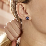 Boucles D'oreilles Puces Micaelle Teintees Or Jaune Perle De Culture - Puces Femme | Marc Orian