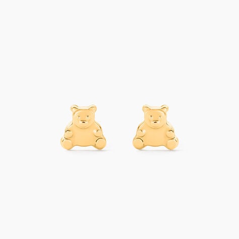 Boucles D'oreilles Puces Ours Or Or Jaune - Puces Enfant | Marc Orian