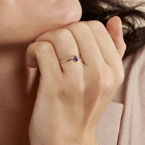 Bague Goutte Or Jaune Saphir - Bagues Solitaire Femme | Marc Orian