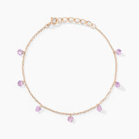 Bracelet Collie Argent Rose Oxyde De Zirconium