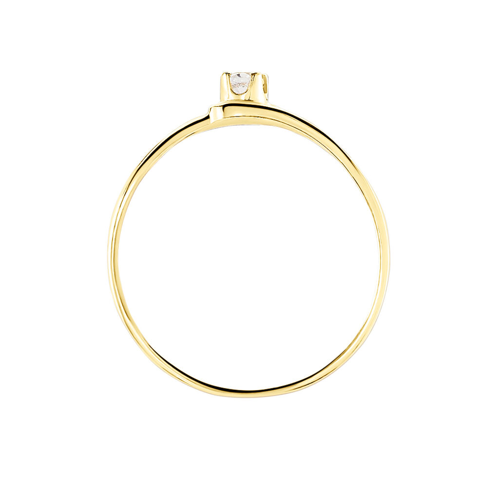 Bague Veroucha Or Jaune Oxyde De Zirconium - Bagues Solitaire Femme | Marc Orian