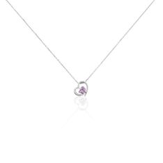 Collier Eliana Or Blanc Amethyste Et Oxyde De Zirconium - Colliers Femme | Marc Orian