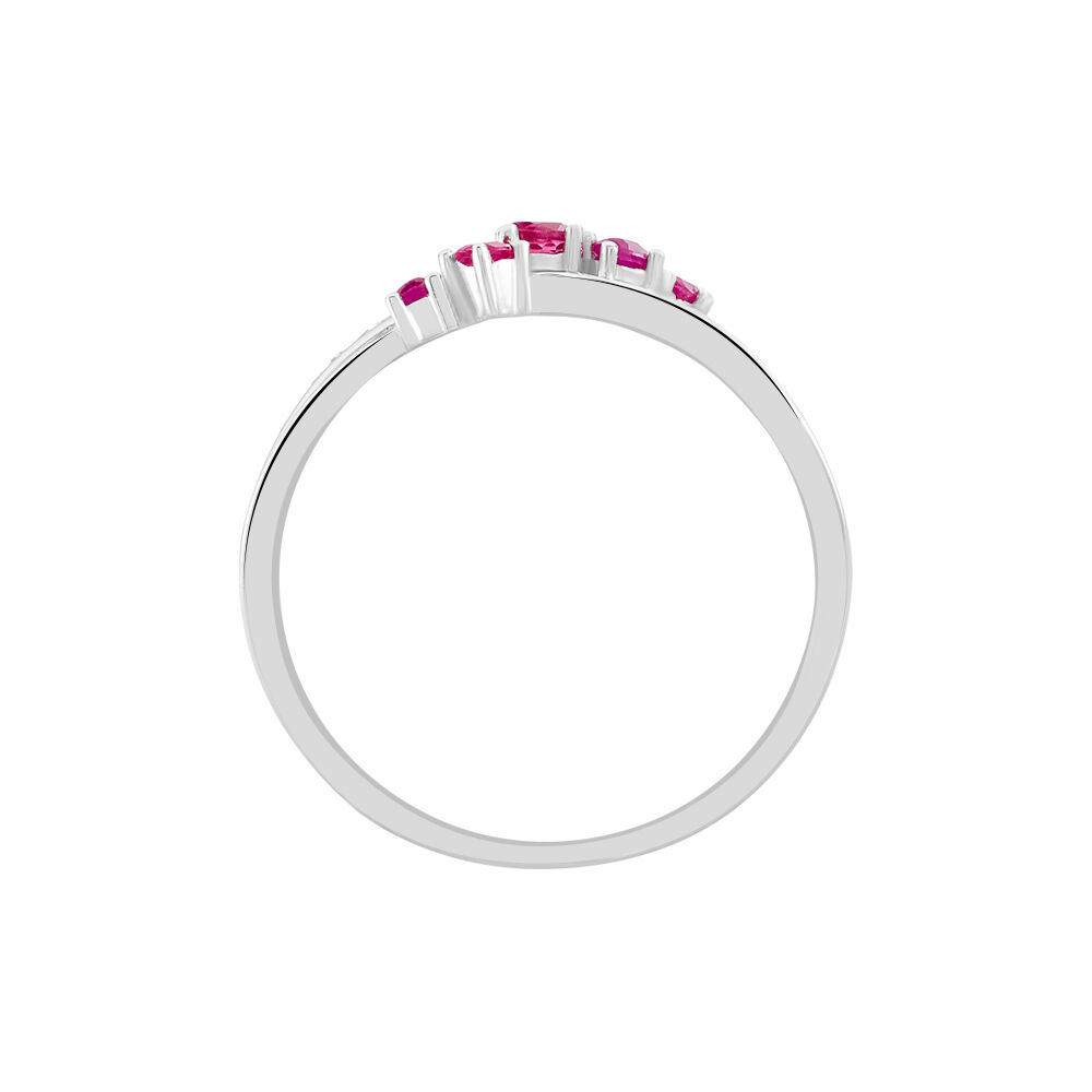 Bague Amarylis Or Blanc Rubis Diamant - Bagues vintage Femme | Marc Orian