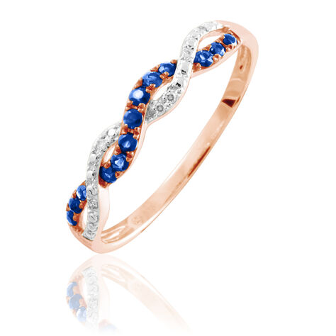 Bague Sofia Or Rose Saphir Et Diamant - Bagues vintage Femme | Marc Orian