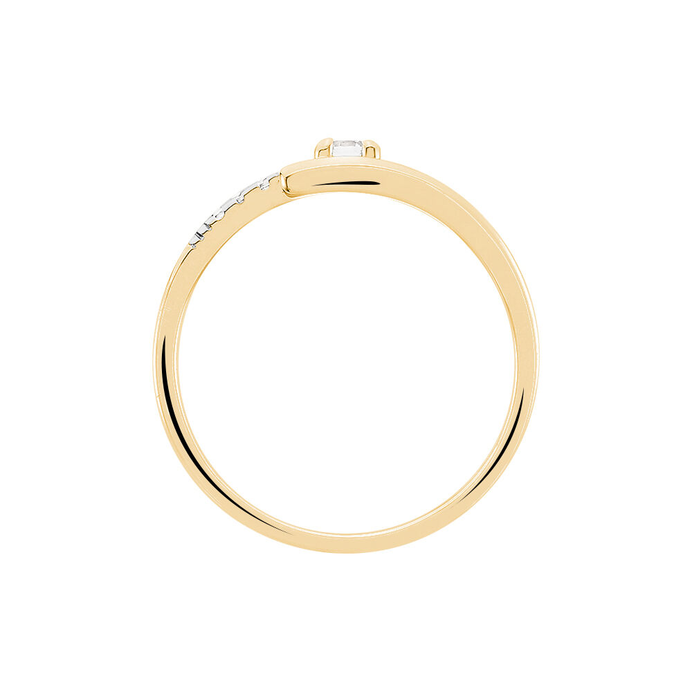 Bague Auberi Plaqué Or Jaune Oxyde De Zirconium - Solitaires Femme | Marc Orian