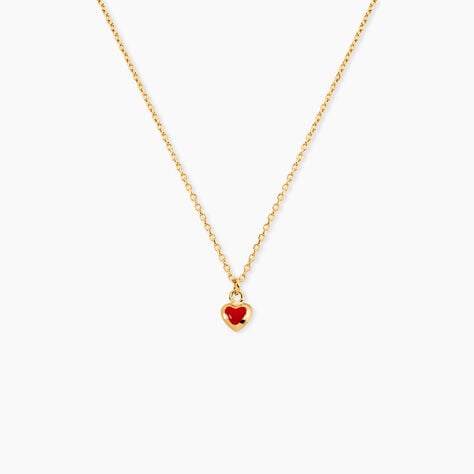 Collier Coralie Coeur Argent Dor&eacute; A L'Or 750/1000 - Colliers fantaisie Enfant | Marc Orian