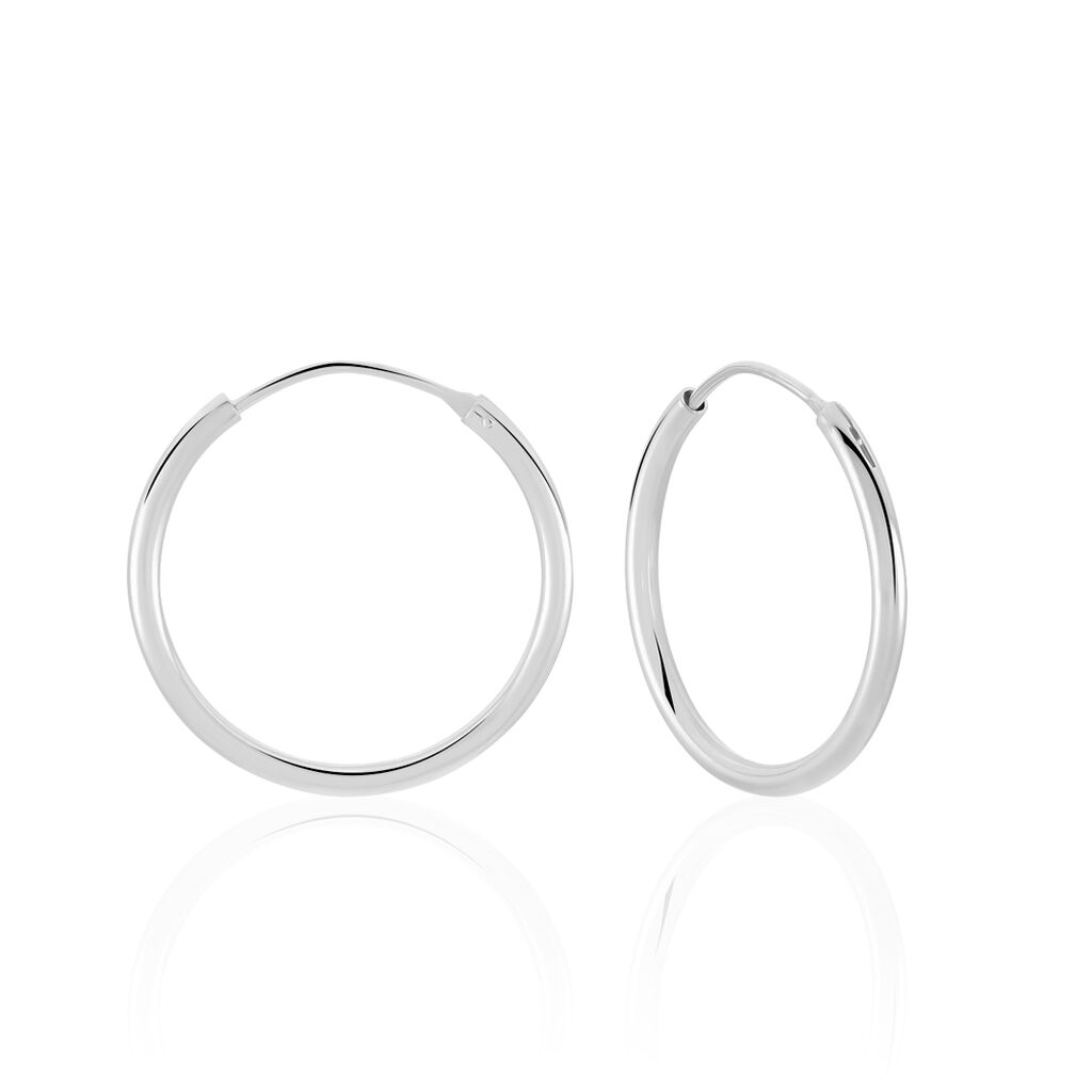 Créoles Argent Blanc Olympia - Créoles Femme | Marc Orian