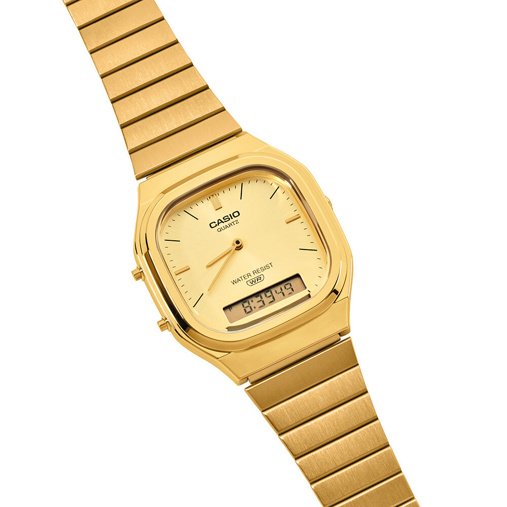 Montre Casio Collection Aq240 Dor&eacute; - Montres &eacute;tanches Unisex | Marc Orian