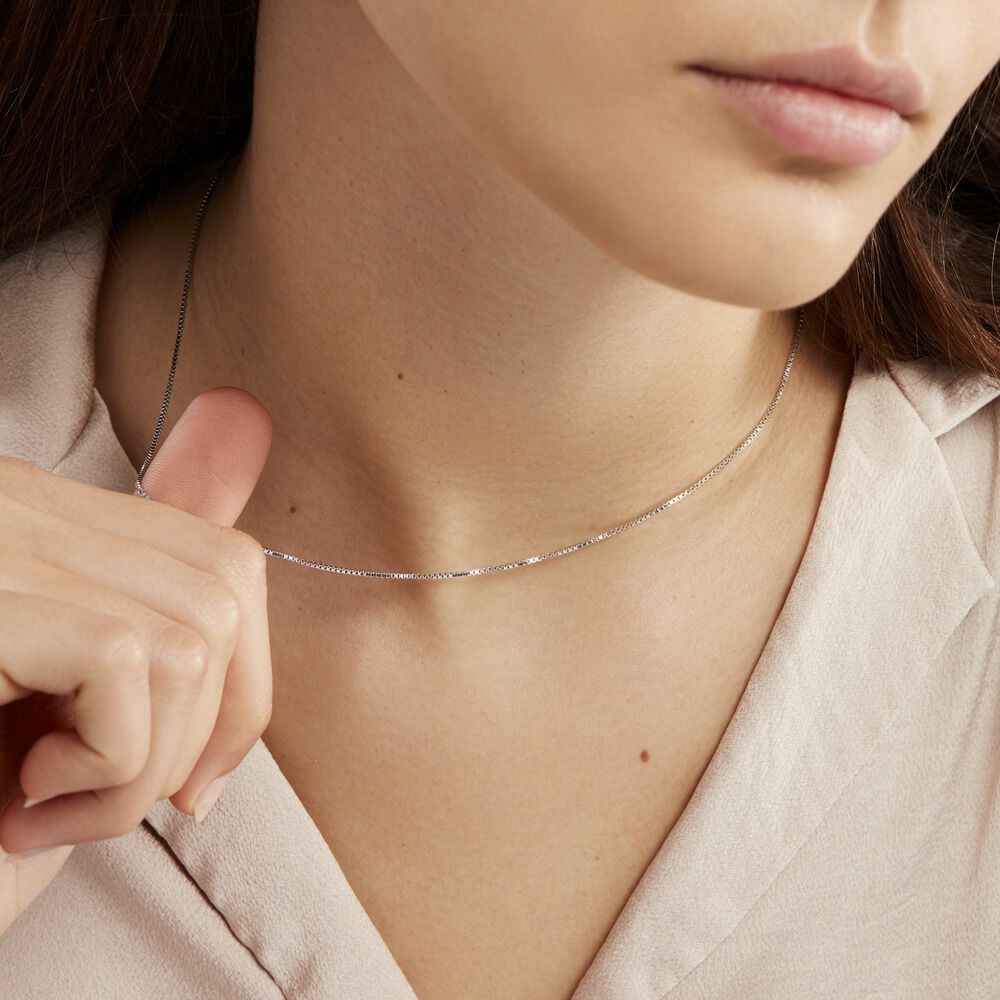 Chaîne Alyze Argent Blanc - Chaines Femme | Marc Orian