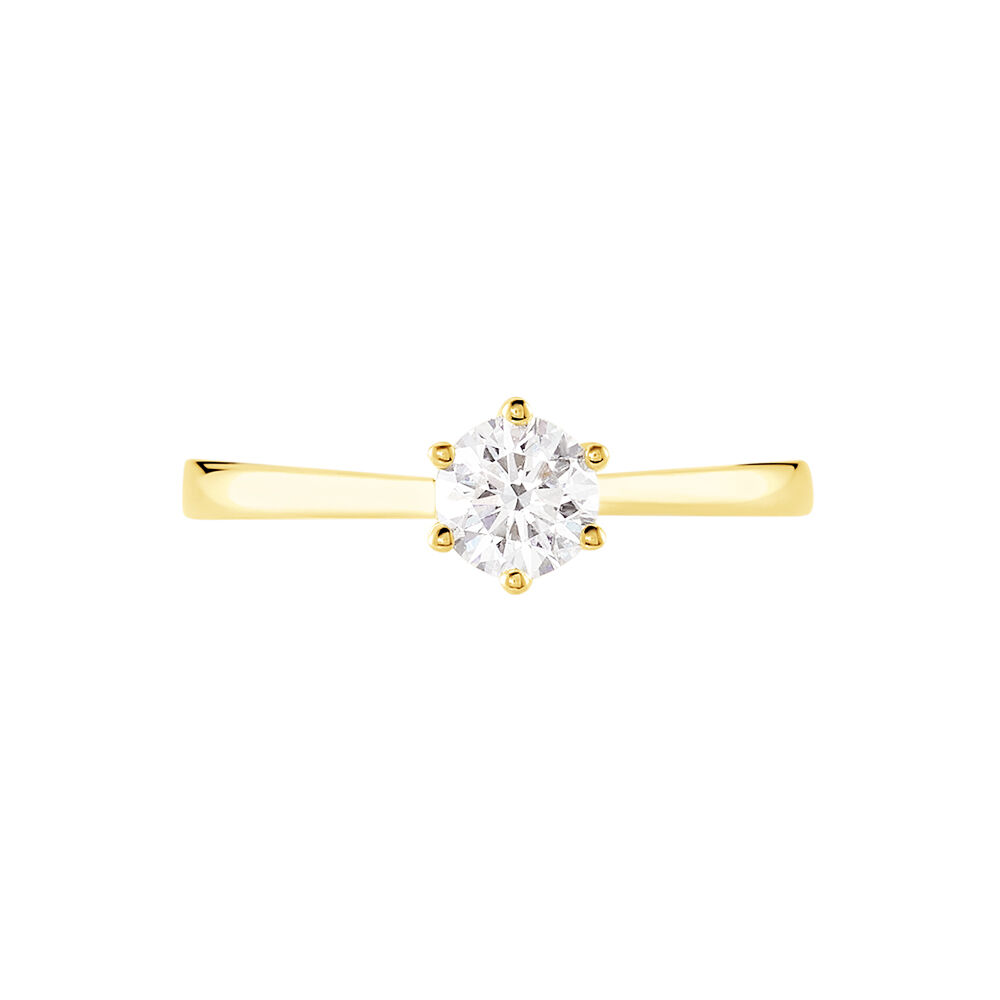 Bague Solitaire Athena Or Jaune Diamant - Solitaires Femme | Marc Orian