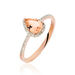 Bague Alice Or Rose Morganite Et Oxyde De Zirconium - Bagues pierres fines Femme | Marc Orian
