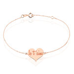 Bracelet Albizia Coeur Message Or Rose - Bracelets cha&icirc;nes Femme | Marc Orian