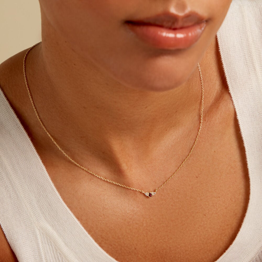 Collier Poem Argent Jaune Rhodolite Oxyde De Zirconium - Colliers avec pierres Femme | Marc Orian