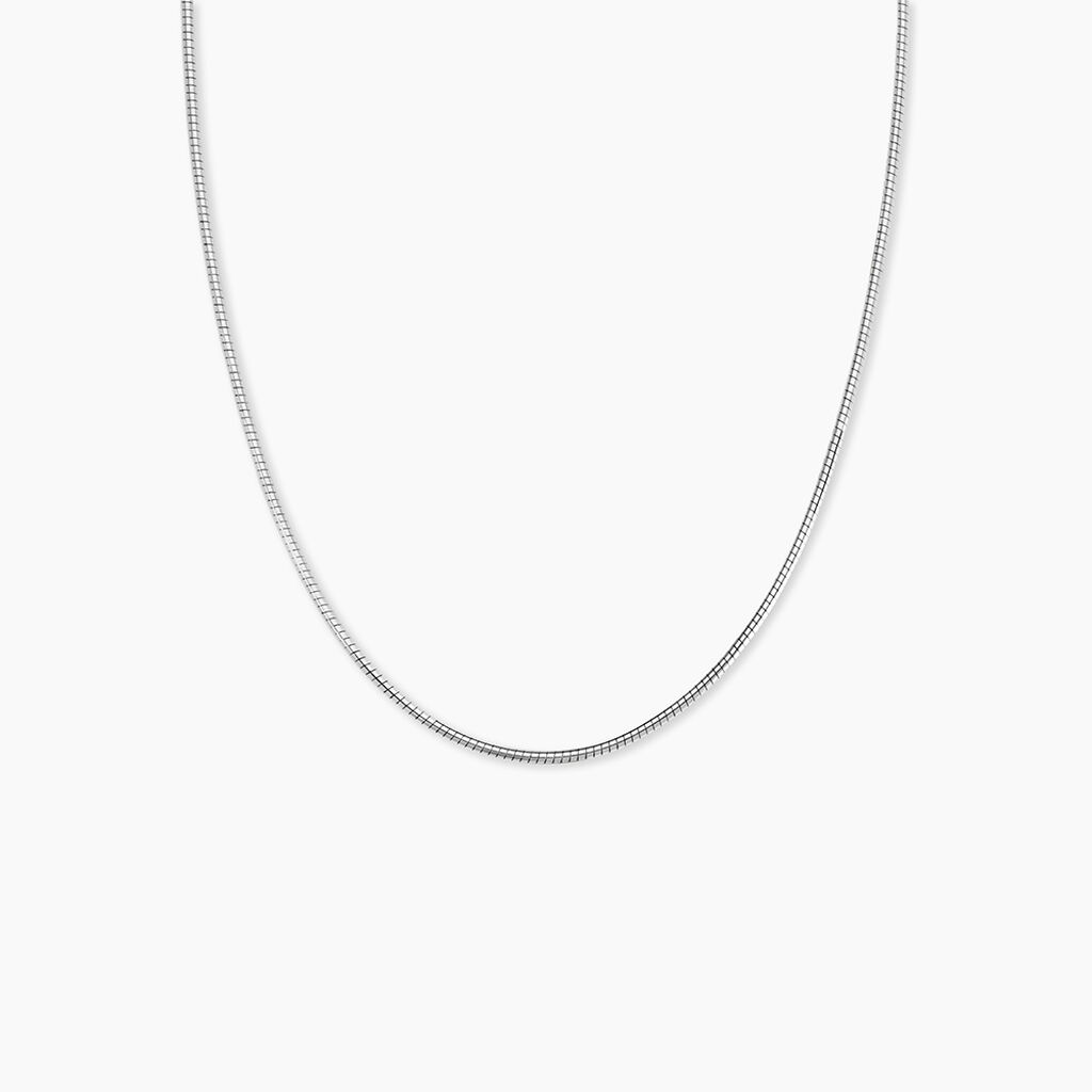 Cha&icirc;ne Kassie Maille Omega Argent Blanc - Colliers fantaisie Femme | Marc Orian