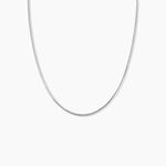 Cha&icirc;ne Kassie Maille Omega Argent Blanc - Colliers fantaisie Femme | Marc Orian