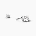 Boucles D'Oreilles Puces Kaiko Argent Blanc Oxyde De Zirconium - Puces Femme | Marc Orian