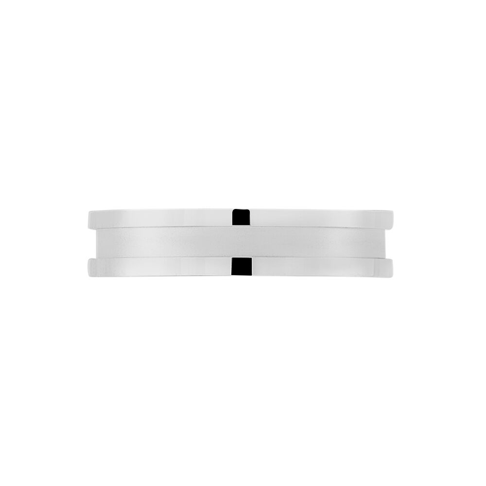 Alliance Hades Mat Et Brillant Ruban Plat Palladium Blanc - Alliances duo Homme | Marc Orian
