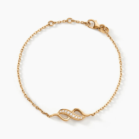 Bracelet Ishaae Plaqué Or Jaune Oxyde De Zirconium - Bracelets chaînes Femme | Marc Orian