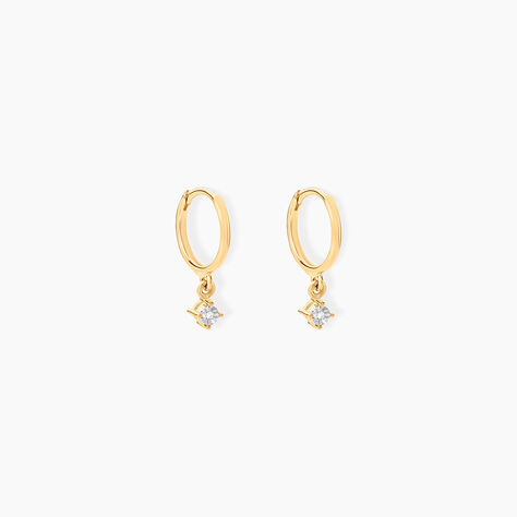 Créoles Racquel Or Jaune Diamant - Créoles Femme | Marc Orian