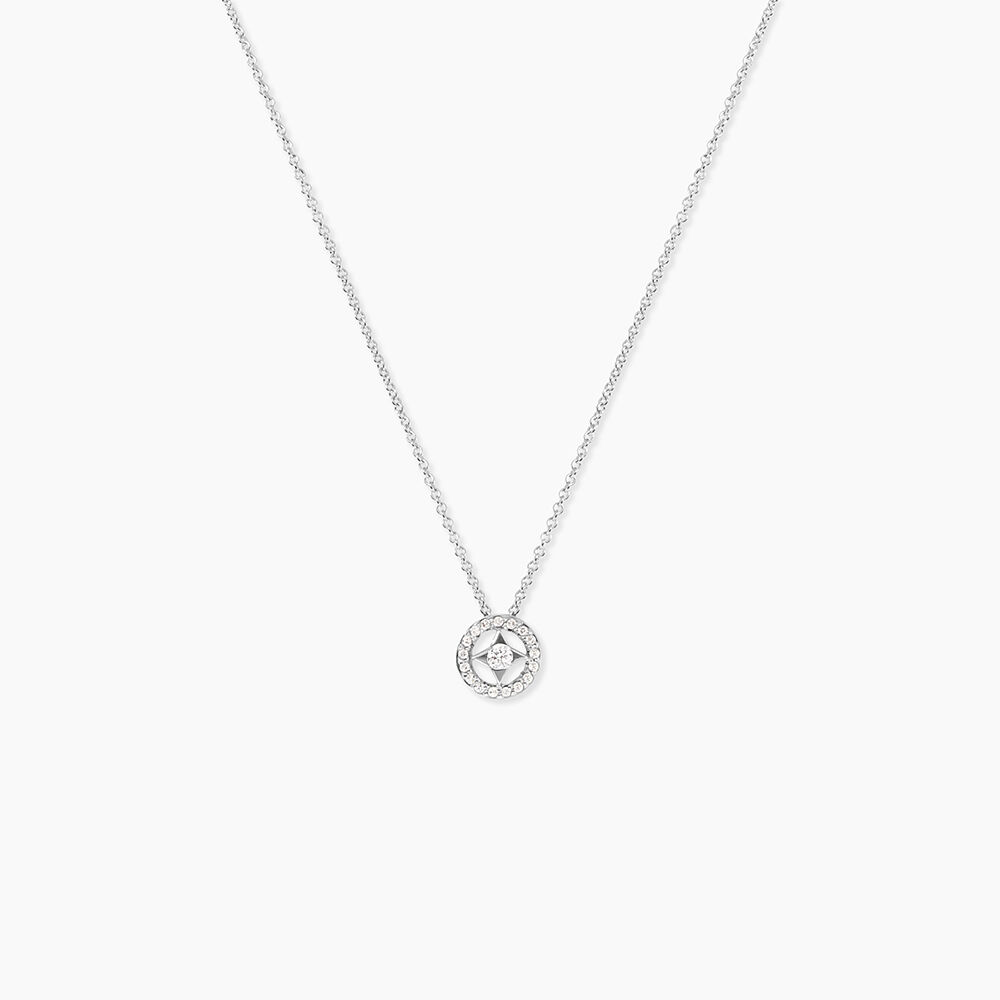 Collier Nour-imen Or Blanc Diamant - Colliers avec pierres Femme | Marc Orian