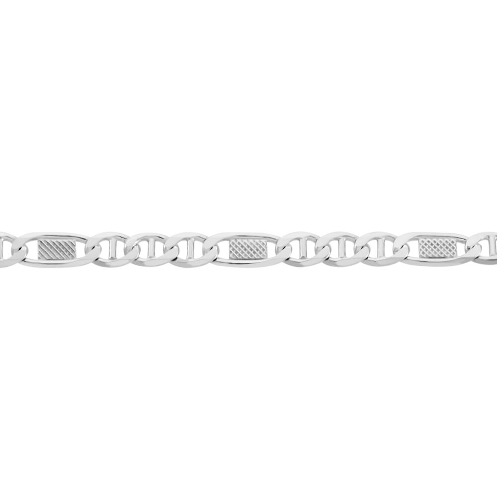 Bracelet Maille Teo Argent Blanc - Bracelets mailles Homme | Marc Orian