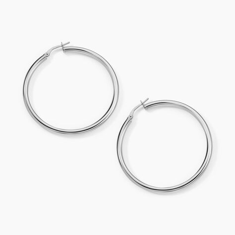 Créoles Argent Blanc Anne - Créoles Femme | Marc Orian