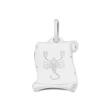 Pendentif Zodiaque Parchemin Argent Blanc - Bijoux personnalisés Famille | Marc Orian