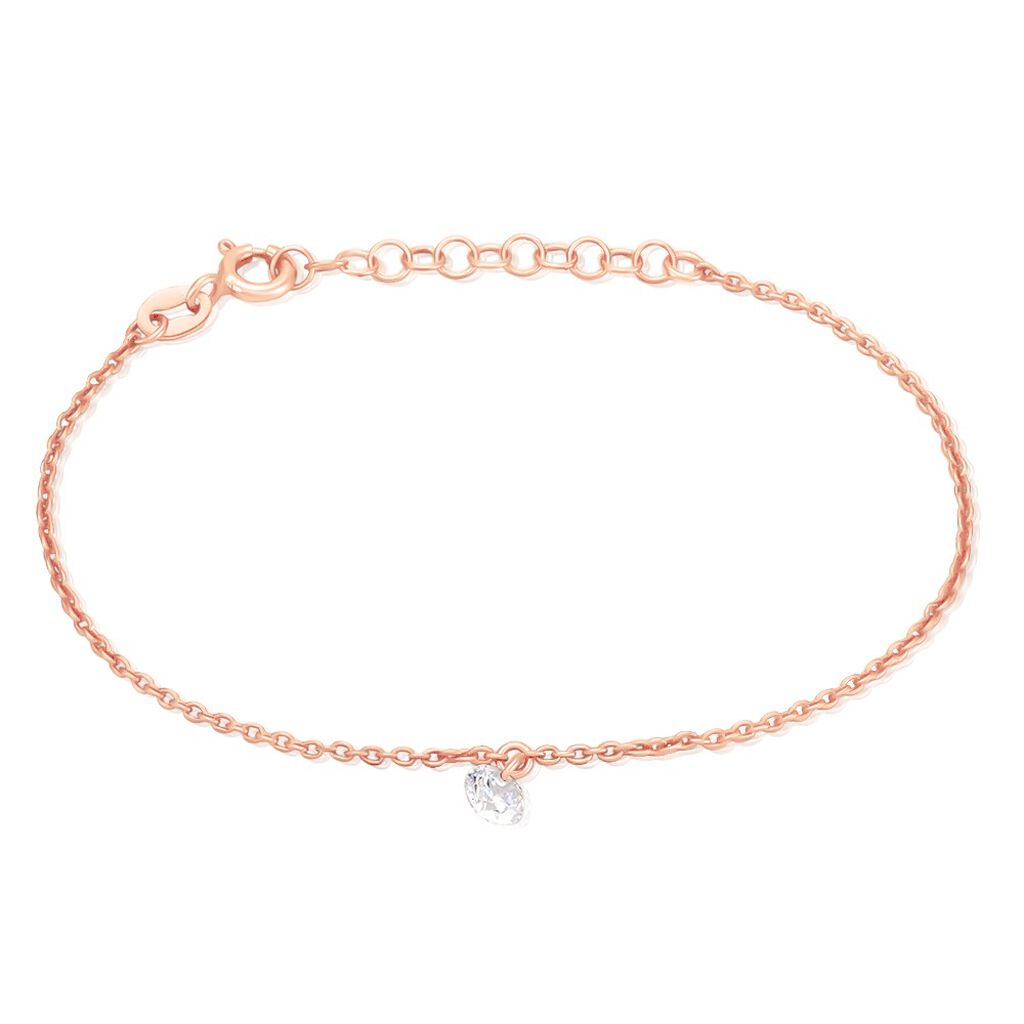 Bracelet Constantin Argent Rose Oxyde De Zirconium - Bracelets chaînes Femme | Marc Orian