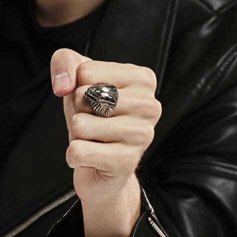 Bague Acier Vieillit Ronel - Bague fantaisie Homme | Marc Orian