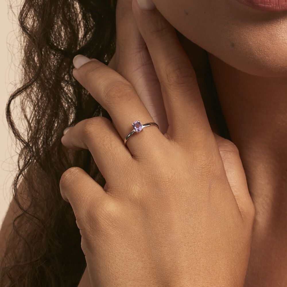Bague Lily Or Blanc Amethyste - Bagues pierres fines Femme | Marc Orian