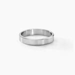 Alliance Inayah Ruban Plat Argent Blanc - Alliances duo Famille | Marc Orian