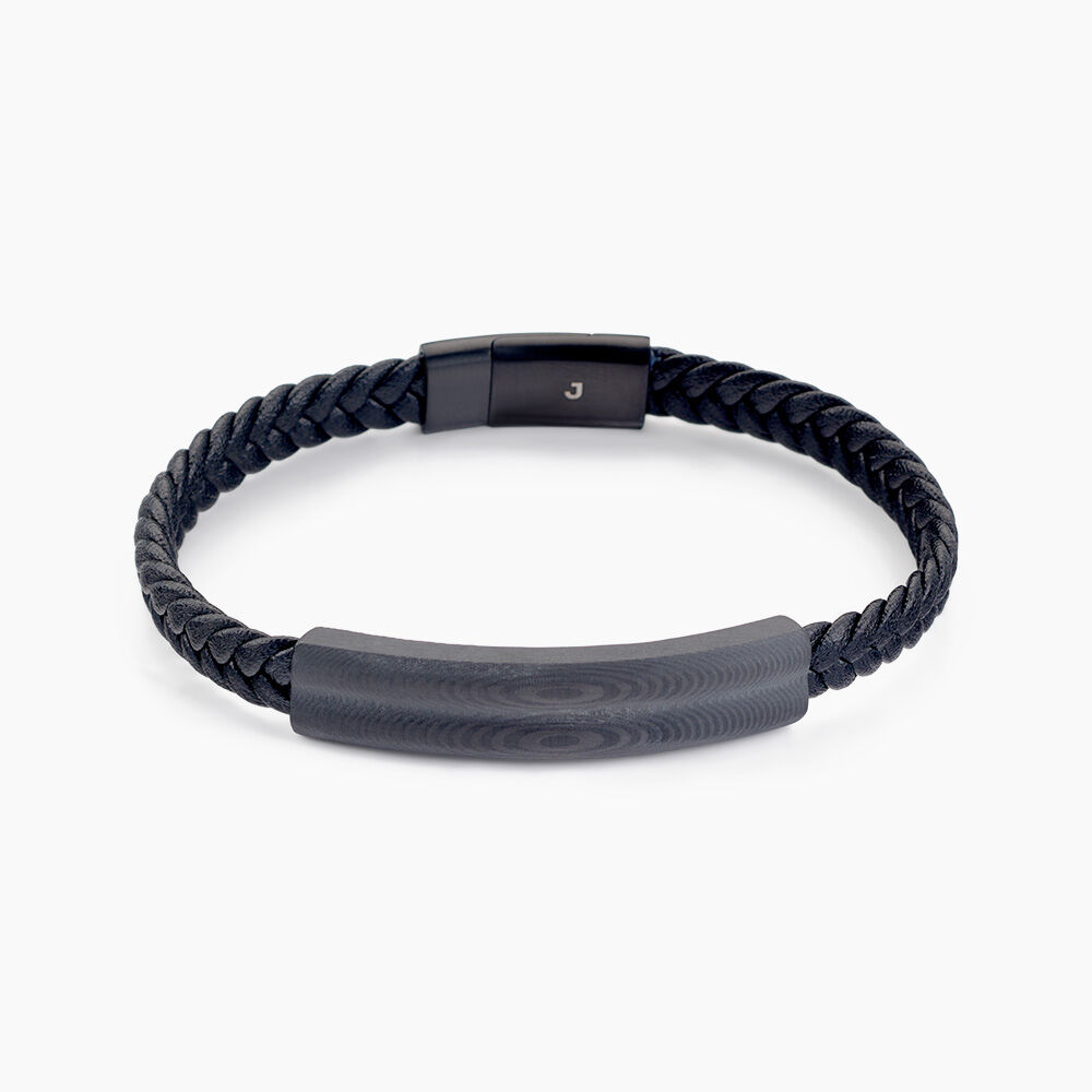 Bracelet Cuir De Vache Noir - Bracelets cuir Homme | Marc Orian