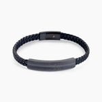 Bracelet Cuir De Vache Noir - Bracelets cuir Homme | Marc Orian