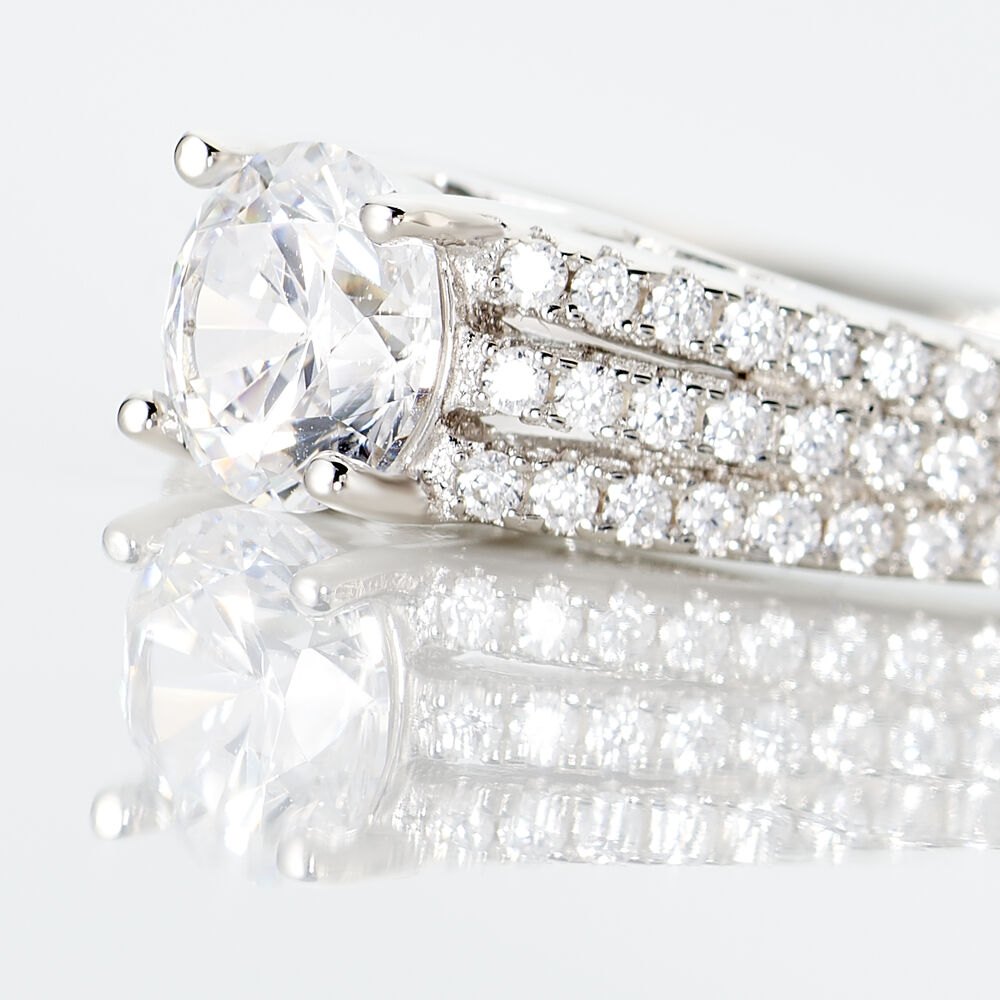 Bague Solitaire Maelline Argent Blanc Oxyde De Zirconium - Bijoux fantaisie Femme | Marc Orian